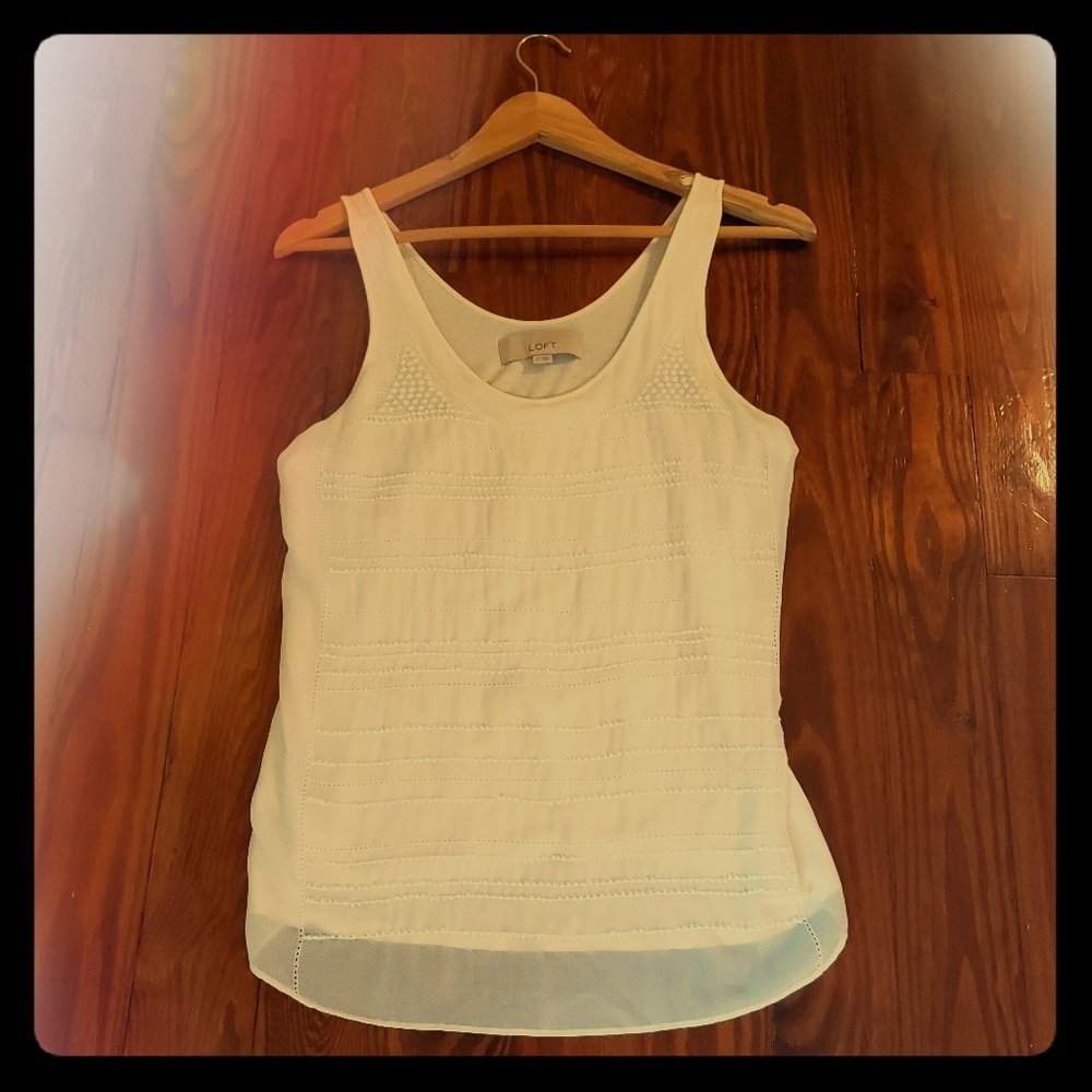 Loft Sleeveless Beaded Blouse